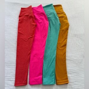 Beyond Yoga Caught in the Midi Leggings Orange, Hot Pink, Aqua, Yellow Small